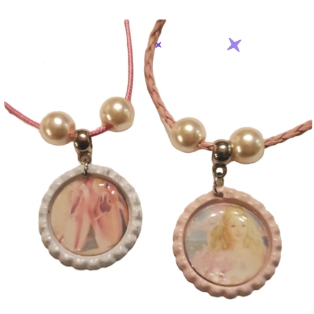 New bottlecap ballet necklaces handmade new